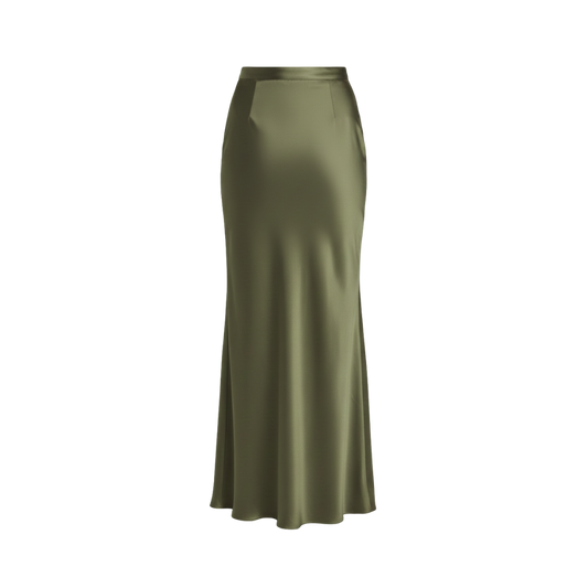 SATIN LONG SKIRT