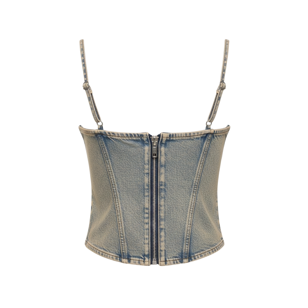DENIM CORSET TOP