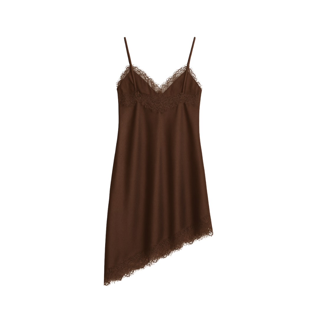 ASYMMETRIC LACE DRESS