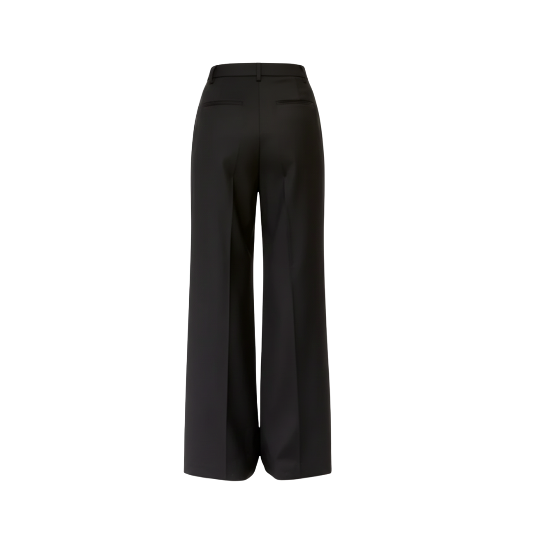 WIDE LEG PLEATED TROUSERS