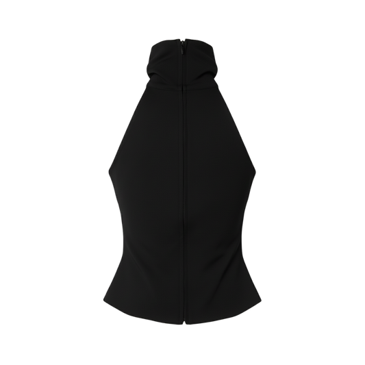 BLACK HIGH NECK TOP