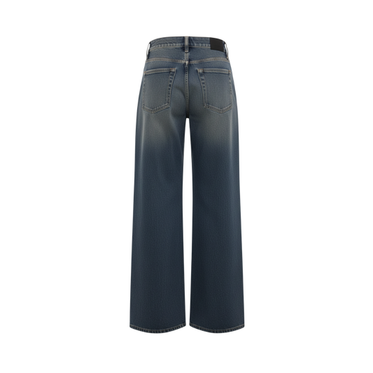 DARK WASHED WIDE LEG JEANS
