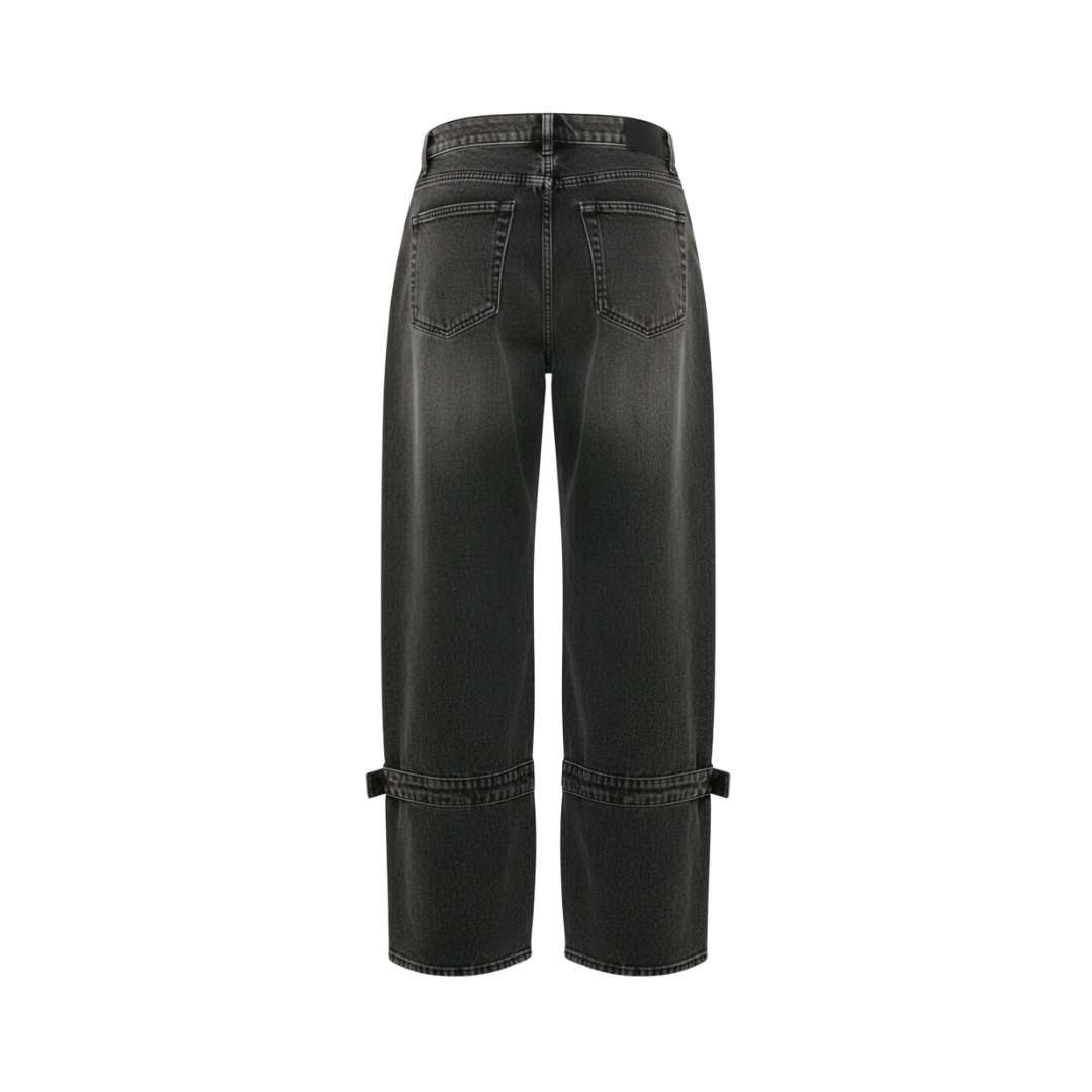 CHARCOAL BUCKLE JEANS