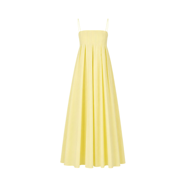 Valeria Empire Spaghetti Strap Maxi Dress - Butter Yellow