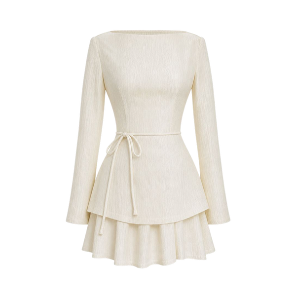 Valeria Layered Co-Ord Set - Ivory