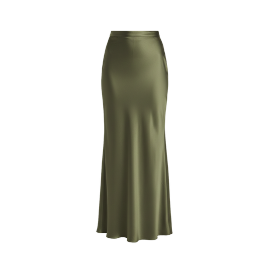 SATIN LONG SKIRT