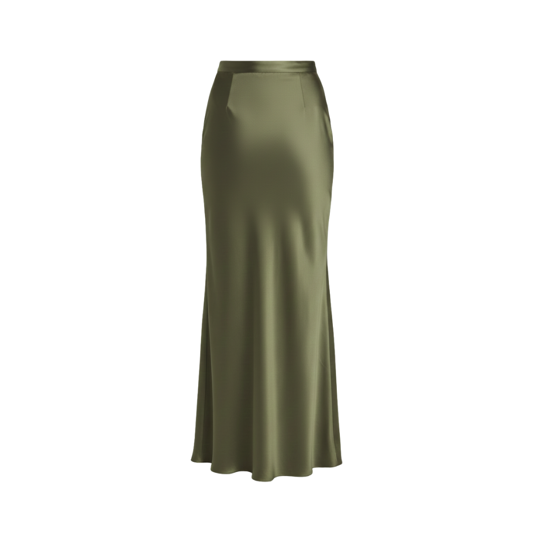 SATIN LONG SKIRT