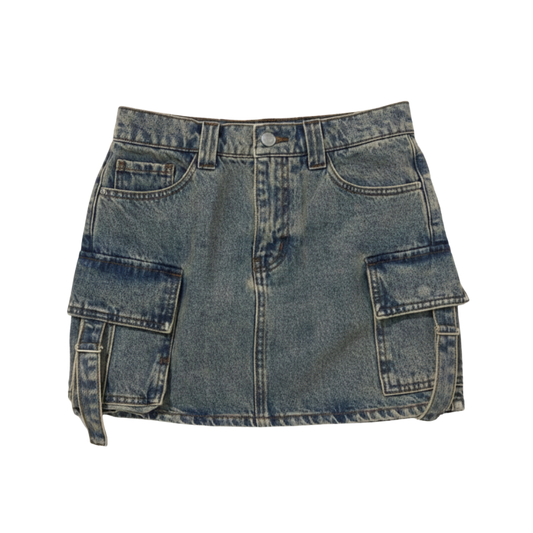 DENIM CARGO MINI  SKIRT