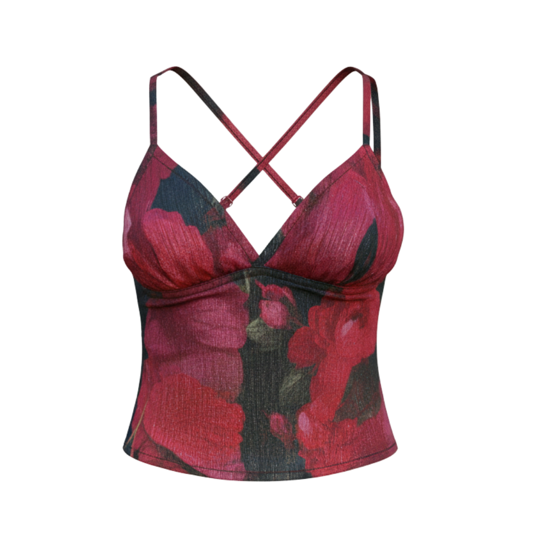 ROSE BUSTIER TOP
