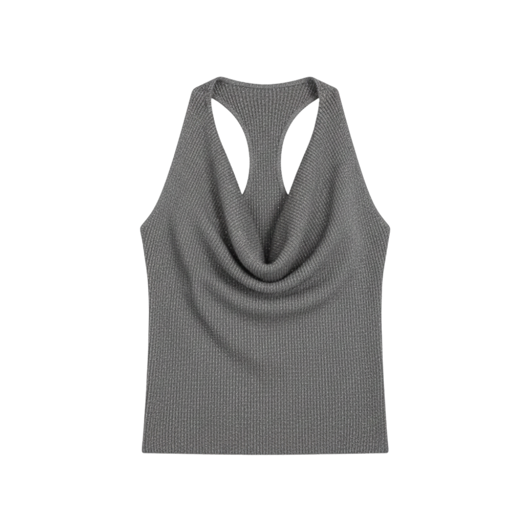 DRAPED NECK TOP