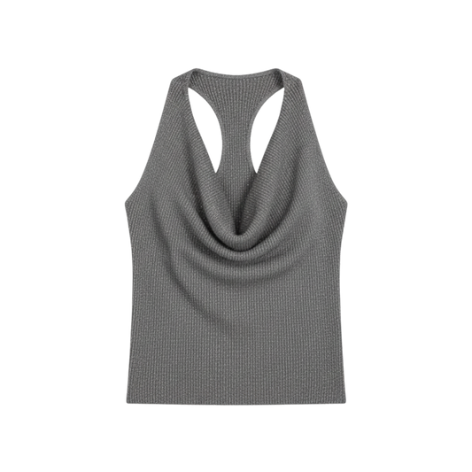 DRAPED NECK TOP