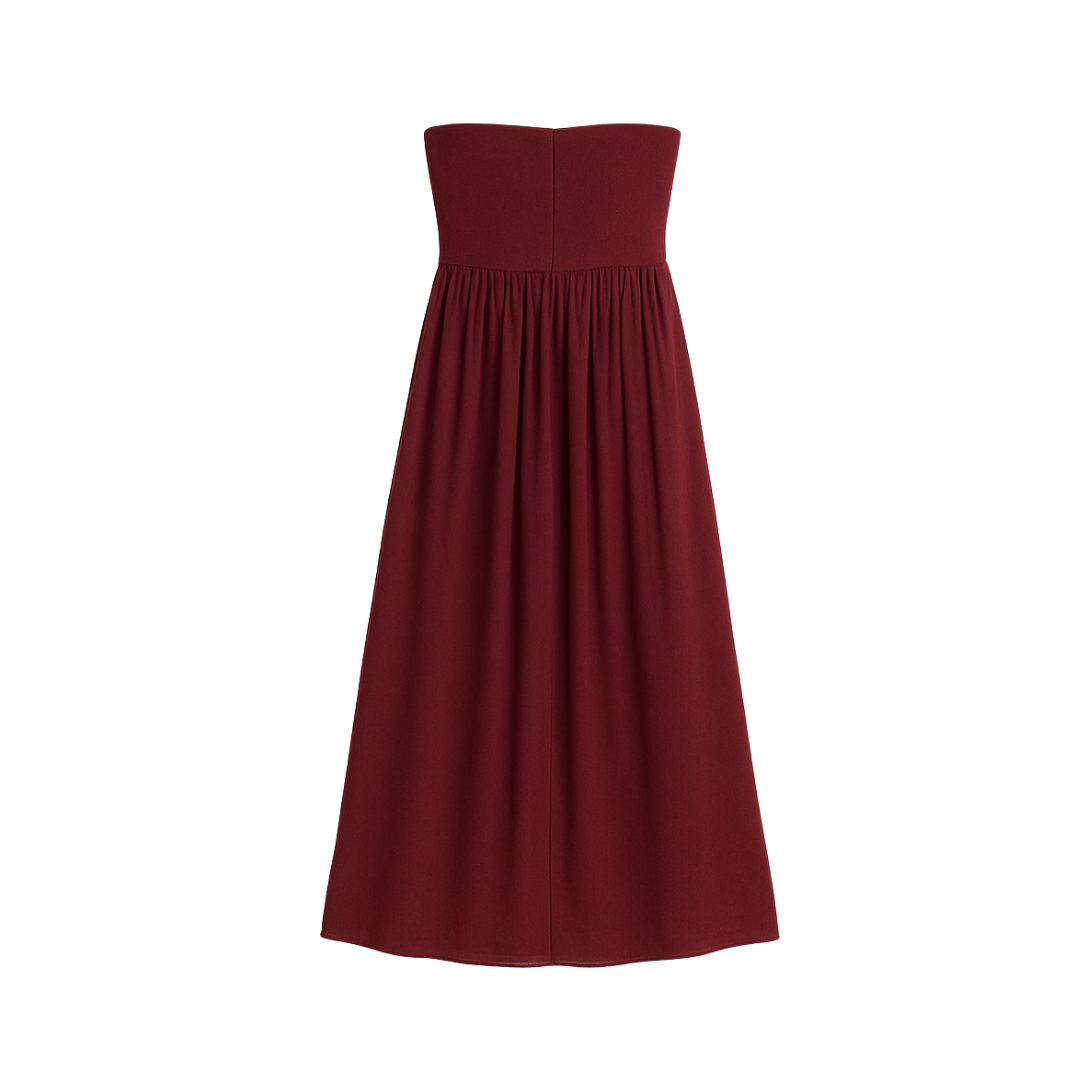 BURGUNDY TUBE DRESS