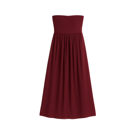 BURGUNDY TUBE DRESS