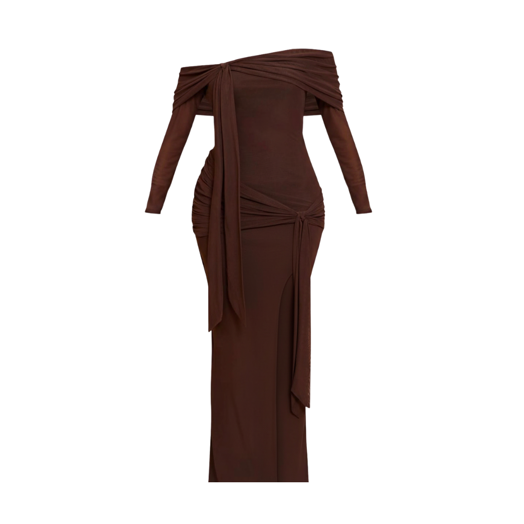 CHOCOLATE BODYCONE DRESS