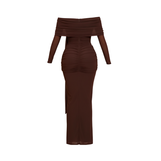 CHOCOLATE BODYCONE DRESS