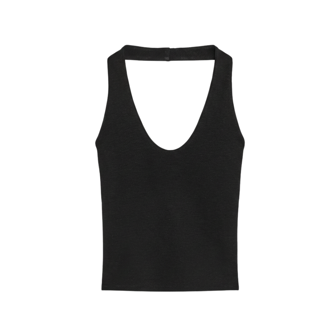 HALTER NECK BLACK TOP