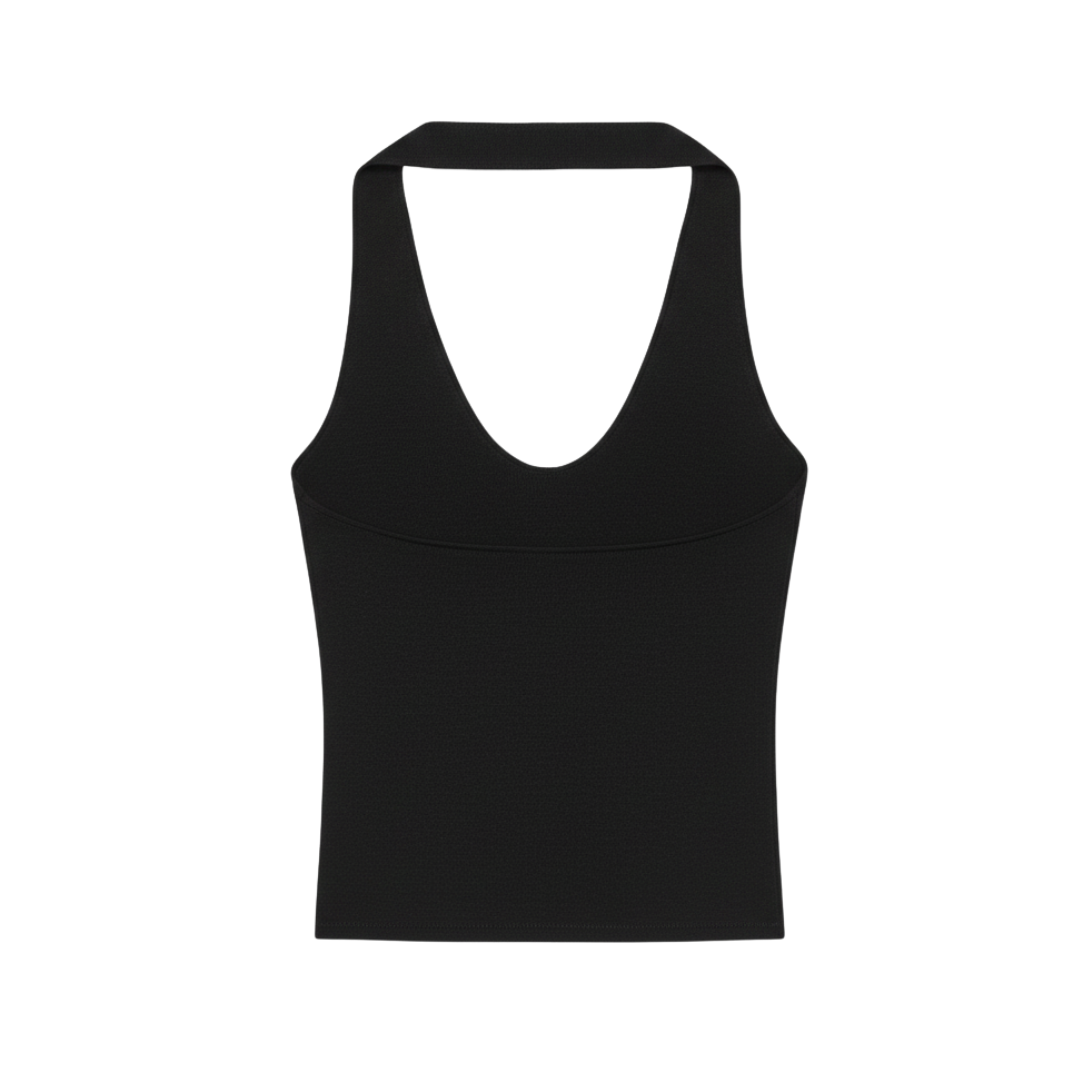 HALTER NECK BLACK TOP