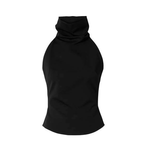 BLACK HIGH NECK TOP