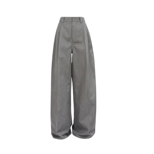 GREY WIDE LEG TROUSERS