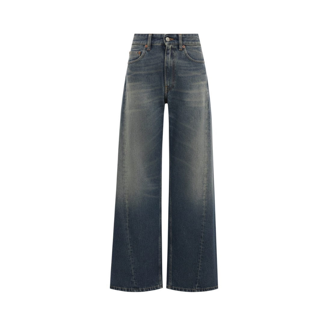DARK WASHED WIDE LEG JEANS