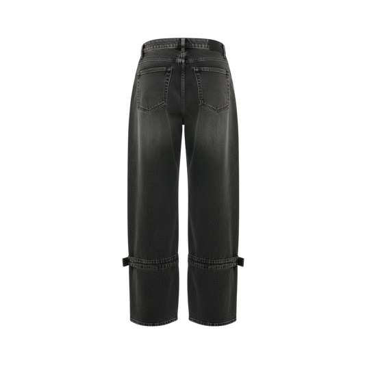 CHARCOAL BUCKLE JEANS