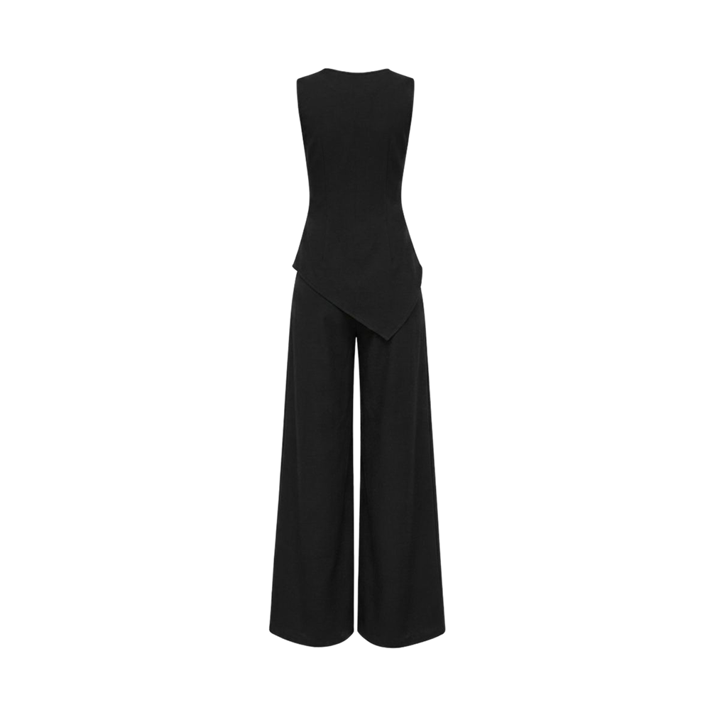 Valeria Asymmetric Co-ord Set - Black