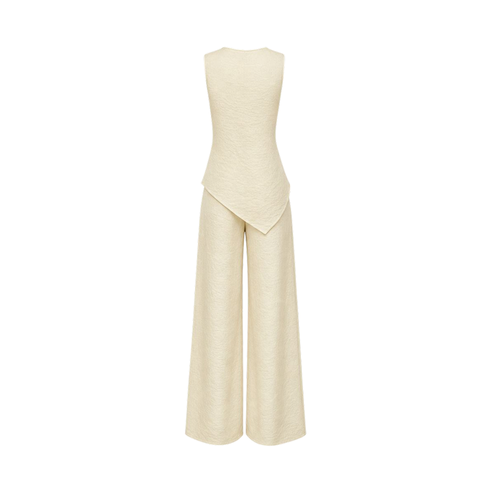Valeria Asymmetric Co-ord Set - Butter