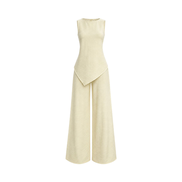 Valeria Asymmetric Co-ord Set - Butter