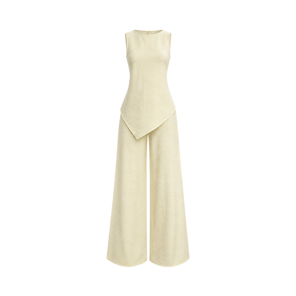 Valeria Asymmetric Co-ord Set - Butter