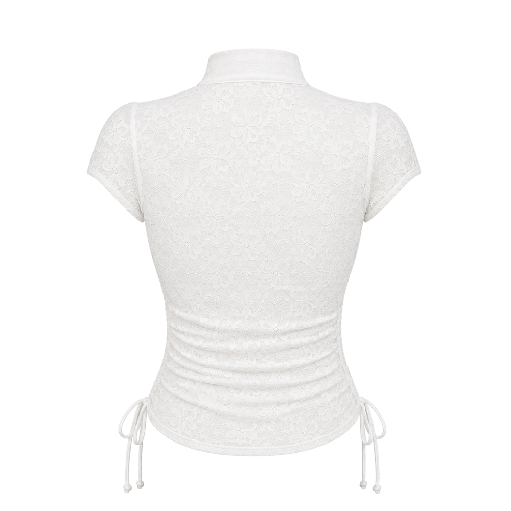 Valeria Cinched Ruched Top - Ivory