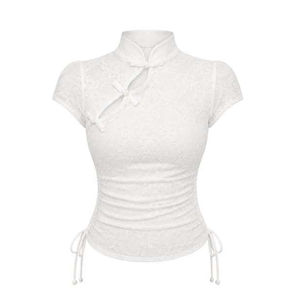 Valeria Cinched Ruched Top - Ivory