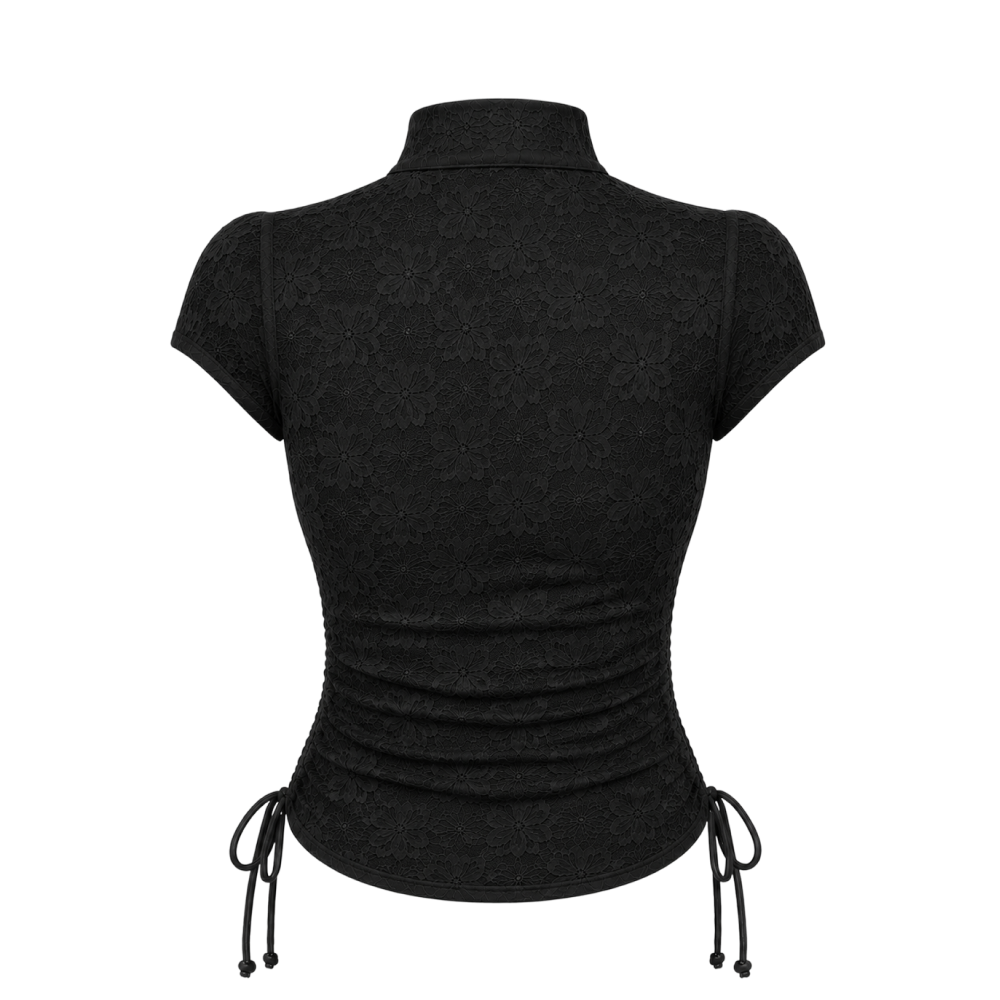 Valeria Cinched Ruched Top - Noir