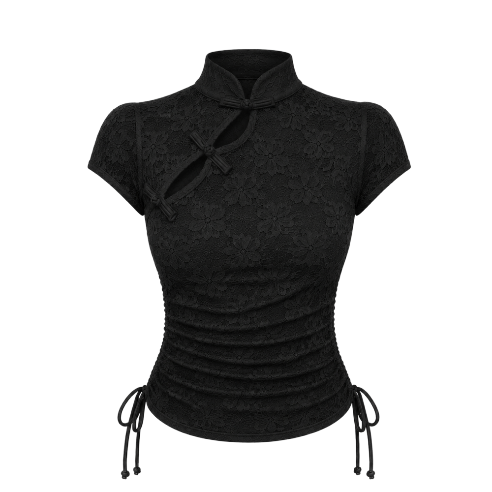 Valeria Cinched Ruched Top - Noir