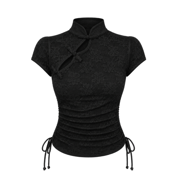Valeria Cinched Ruched Top - Noir