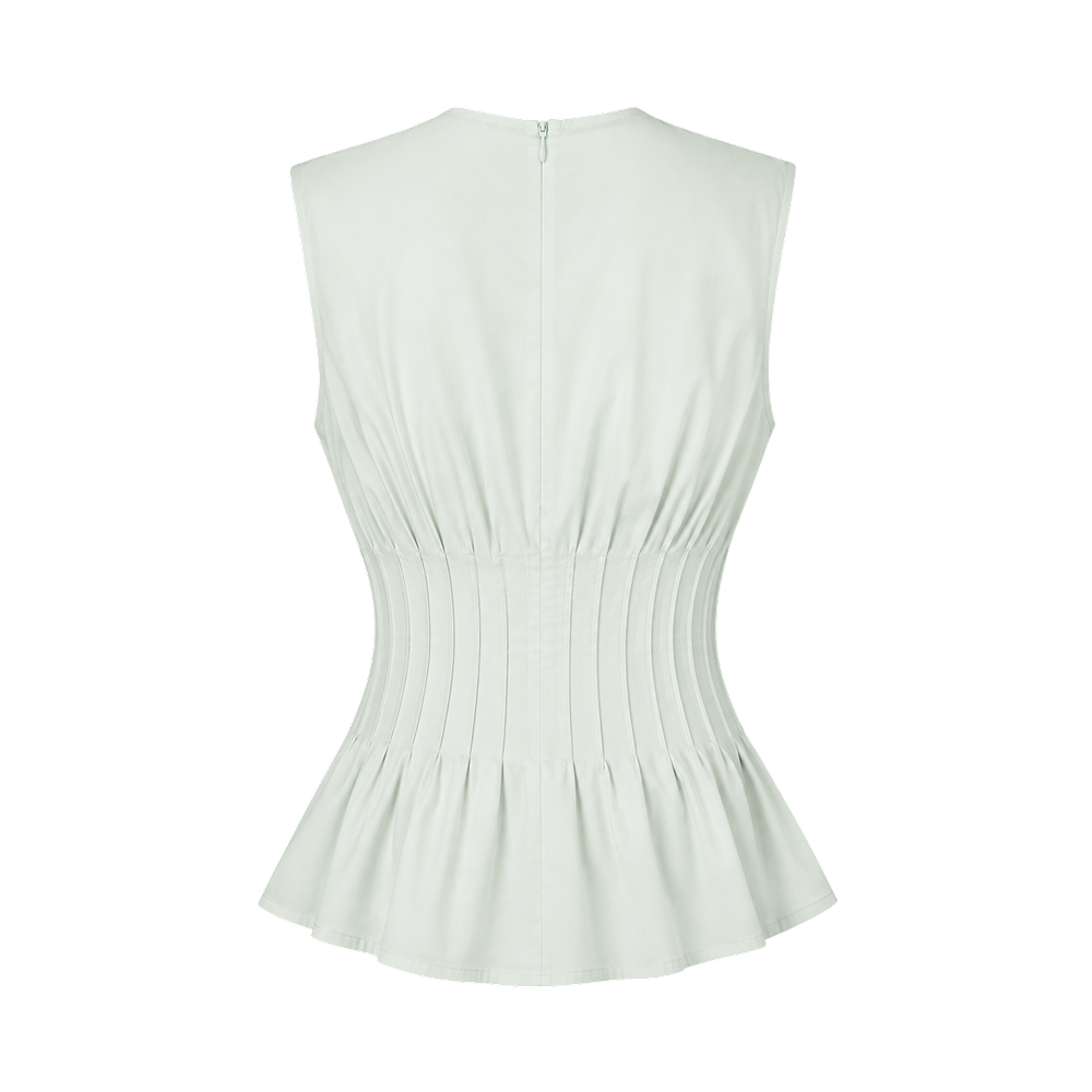 Valeria Contour Gathered Top - Mint