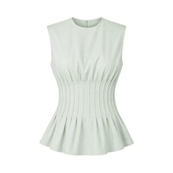 Valeria Contour Gathered Top - Mint
