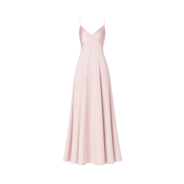 Valeria Cowl Satin Maxi Dress - Blush