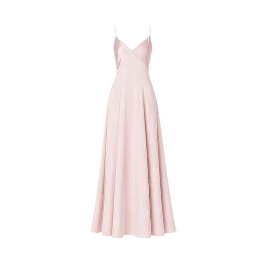 Valeria Cowl Satin Maxi Dress - Blush