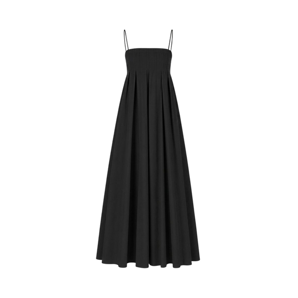 Valeria Empire Spaghetti Strap Maxi Dress - Black