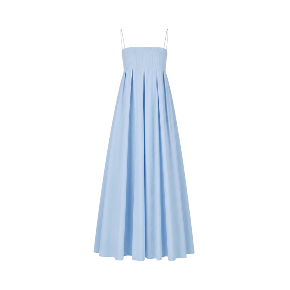 Valeria Empire Spaghetti Strap Maxi Dress - Ice Blue