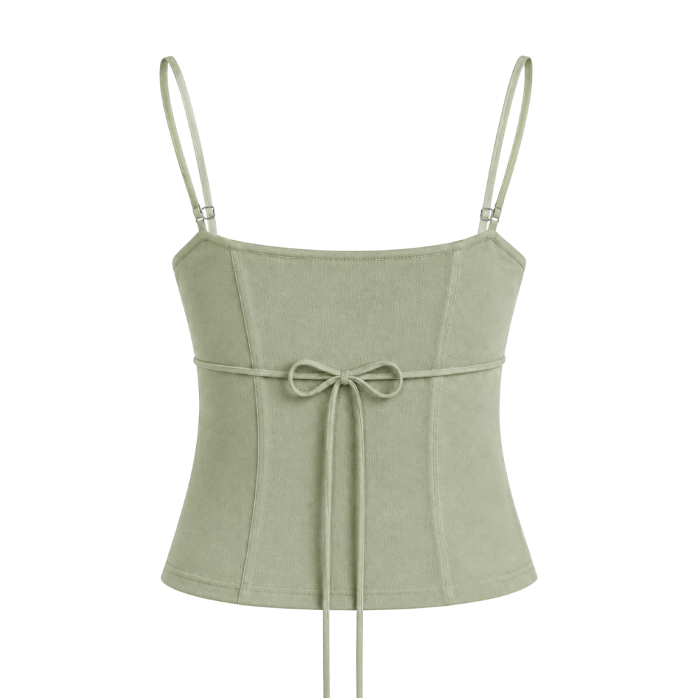 Valeria Floral Cut-Out Top - Sage