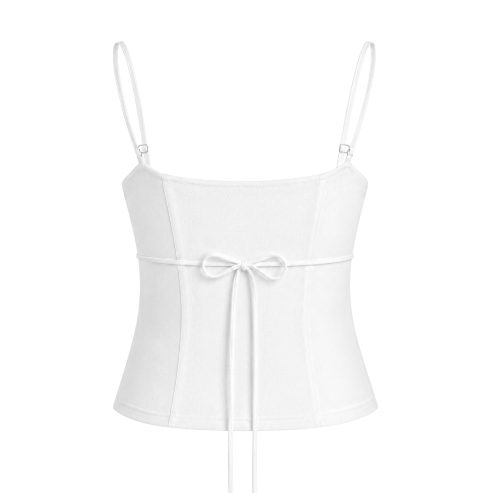 Valeria Floral Cut-Out Top - White