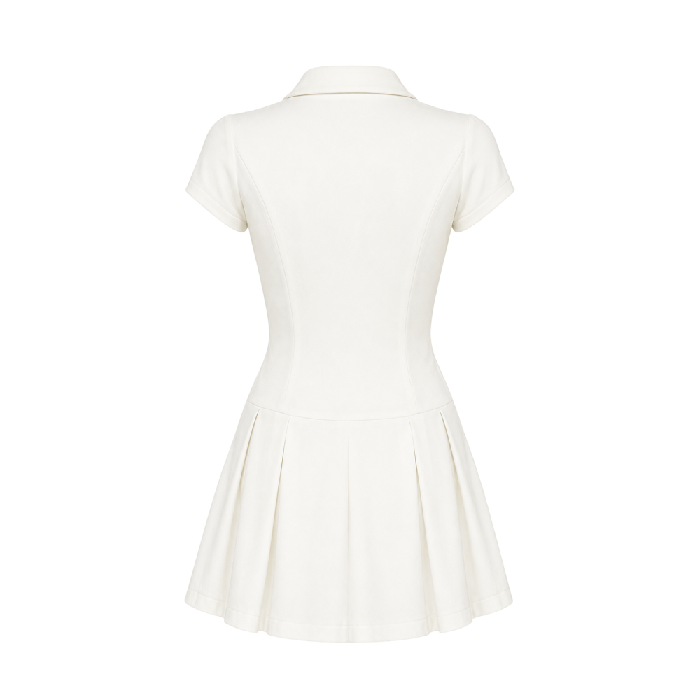 Valeria Heritage Shirt Mini Dress - White