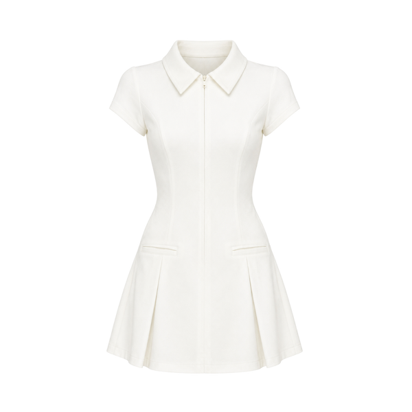 Valeria Heritage Shirt Mini Dress - White