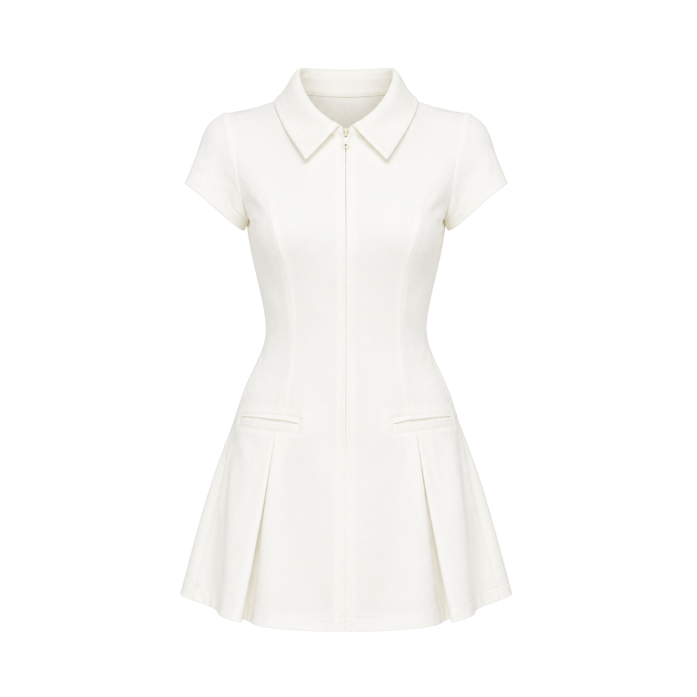 Valeria Heritage Shirt Mini Dress - White