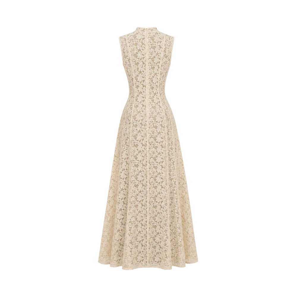 Valeria Lace Column Maxi Dress - Ivory