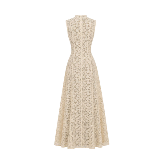 Valeria Lace Column Maxi Dress - Ivory