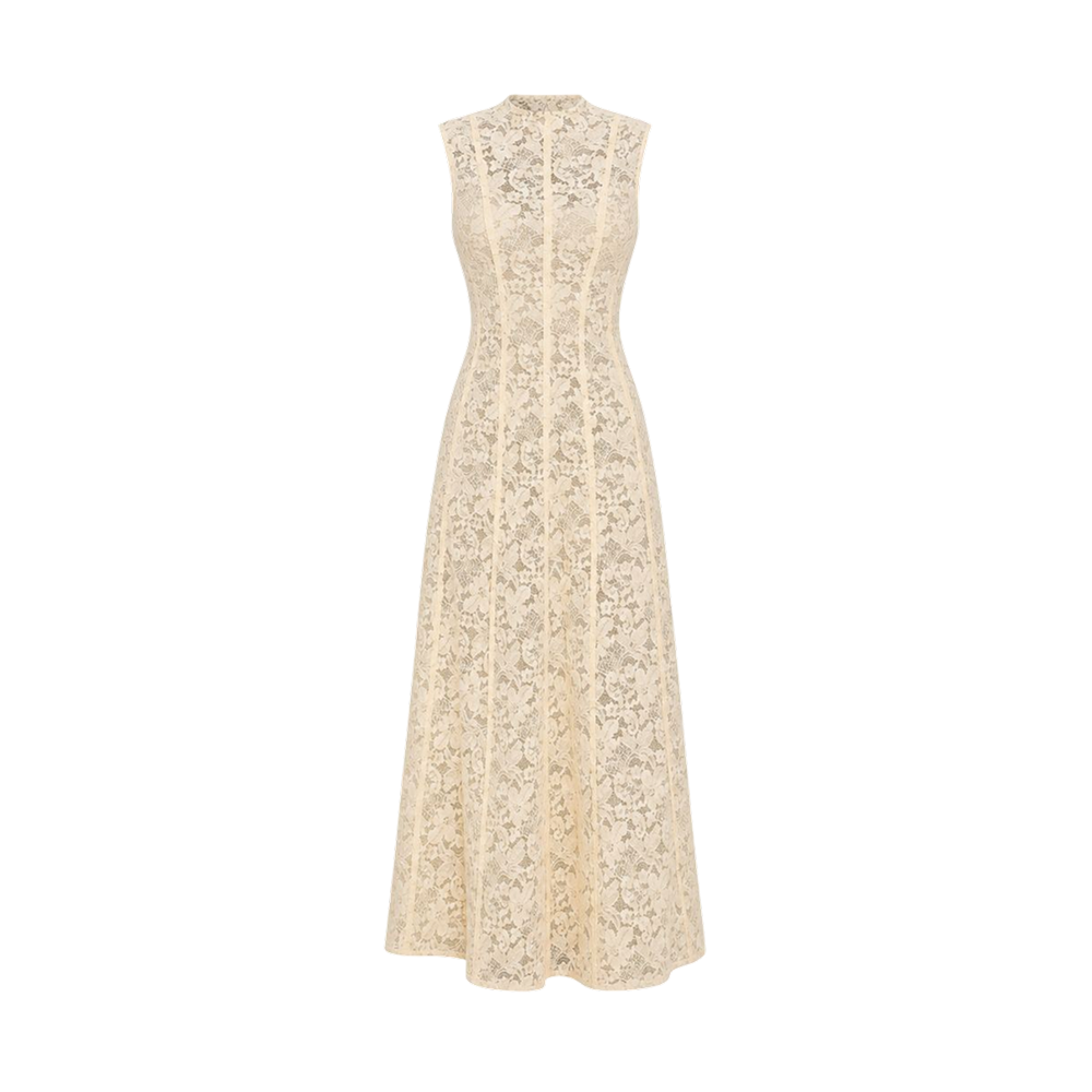 Valeria Lace Column Maxi Dress - Ivory
