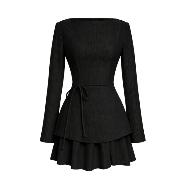 Valeria Layered Co-Ord Set - Black