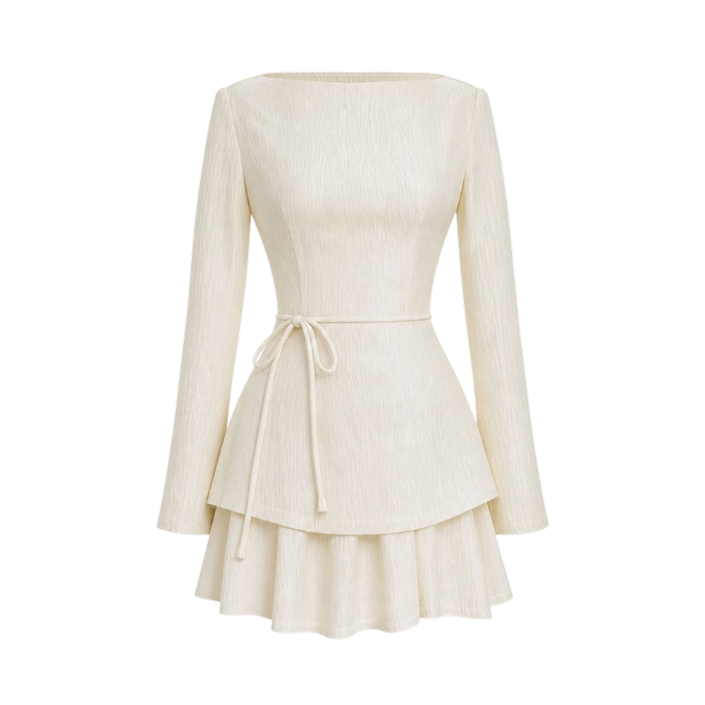 Valeria Layered Co-Ord Set - Ivory